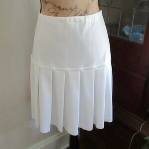 Act III Vintage White Pleated Tennis Skirt Sz S/M 70s Preppy Schoolgirl Style